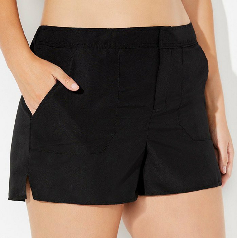 Swimsuits For All Black Cargo Swim Shorts